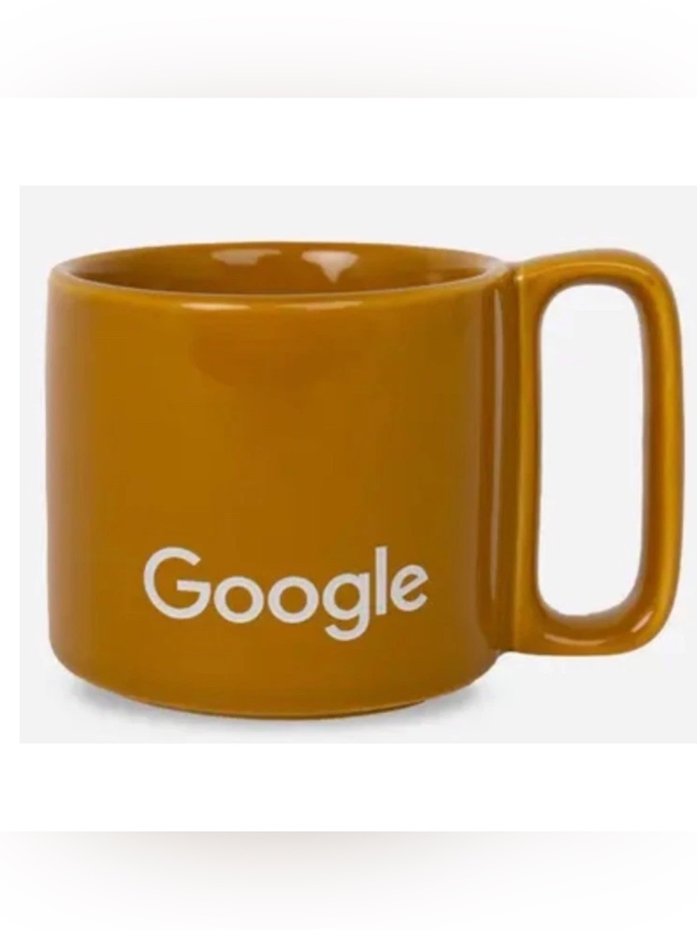 Official Google Café au Lait Ceramic Mug Mustard Yellow Ocre Swag Corp Logo
